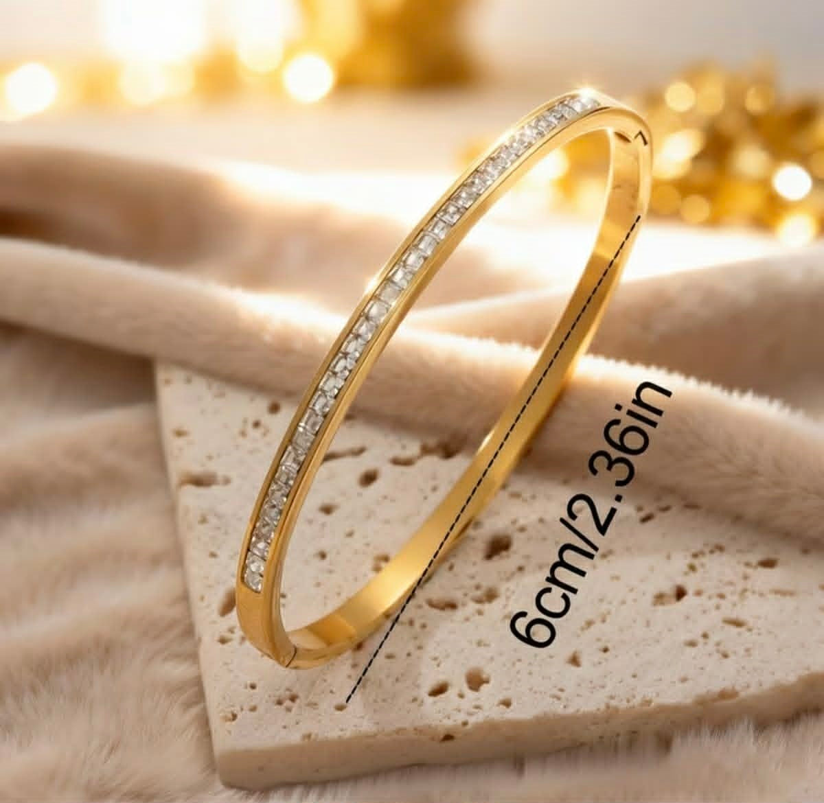 18K vergoldetes Armband mit Zirkonia
